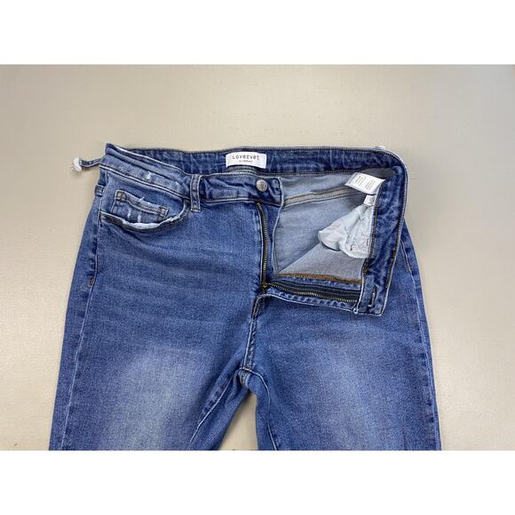 Lovervet Vervet Jeans Womens 32/15 Blue Mid Rise Ankle Bootcute Fray Hem LV1212 - Picture 10 of 14